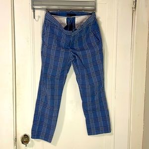 Banana Republic Avery pants, size 4, blue plaid